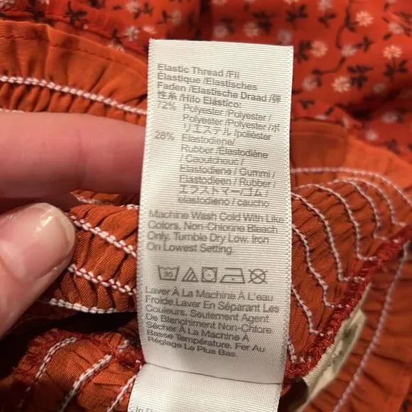 Madewell Julianne Smocked-Waist Top Size XS - Picture 10 of 13